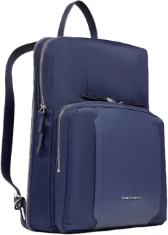Рюкзак женский Piquadro Lyra CA6216W92T/BLU темно-синий нейлон/натур.кожа - купить недорого с доставкой в интернет-магазине