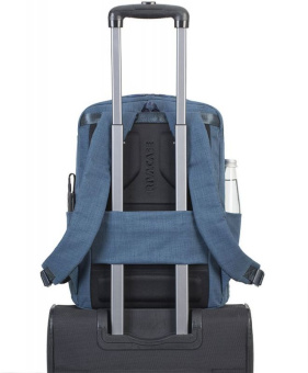 Рюкзак для ноутбука 17.3" Riva 8365 синий полиэстер женский дизайн (8365 BLUE) - купить недорого с доставкой в интернет-магазине