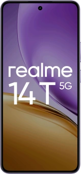 Смартфон Realme RMX5078 14T 5G 128Gb 8Gb фиолетовый моноблок 3G 4G 2Sim 6.67" 1080x2400 Android 15 50Mpix 802.11 a/b/g/n/ac NFC GPS GSM900/1800 GSM1900 Protect - купить недорого с доставкой в интернет-магазине