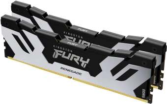 Память DDR5 2x48GB 6000MHz Kingston KF560C32RSK2-96 Fury Renegade Silver RTL Gaming PC5-48000 CL32 DIMM 288-pin 1.35В single rank с радиатором Ret - купить недорого с доставкой в интернет-магазине