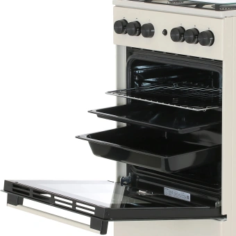 Плита Газовая Gorenje GG5A21BEF бежевый (стеклянная крышка) реш.чугун - купить недорого с доставкой в интернет-магазине