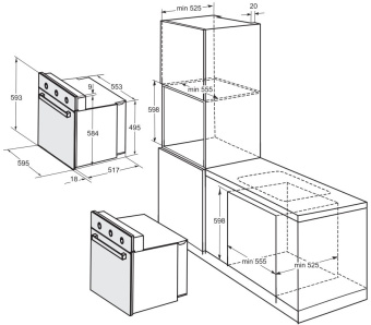 Духовой шкаф Электрический Darina 1U BDE 111 701 At антрацит/стекло черное - купить недорого с доставкой в интернет-магазине