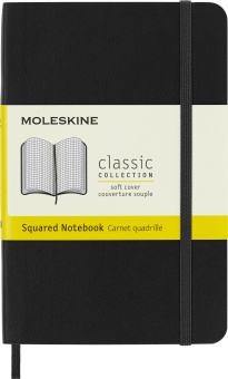 Блокнот Moleskine CLASSIC SOFT QP612 Pocket 90x140мм 192стр. клетка мягкая обложка черный - цена, купить или заказать с доставкой в интернет-магазине Блокнот Moleskine CLASSIC SOFT QP612 Pocket 90x140мм 192стр. клетка мягкая обложка черный - купить недорого с доставкой в интернет-магазине