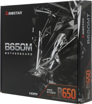 Материнская плата Biostar B650MT Socket AM5 AMD B650 2xDDR5 mATX AC`97 8ch(7.1) GbLAN RAID+HDMI+DP - купить недорого с доставкой в интернет-магазине