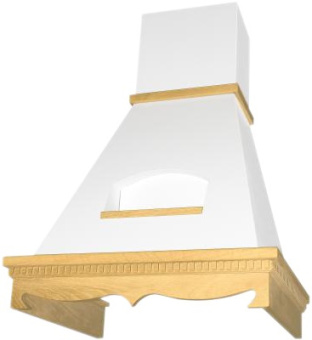 Вытяжка каминная Elikor Бельведер 60П-650-П3Д бежевый/дуб неокрашенный управление: ползунковое (1 мотор) - купить недорого с доставкой в интернет-магазине