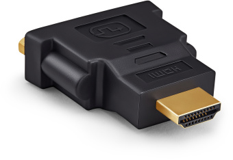 Переходник Buro DVI-I(f) HDMI (m) (HDMI-19M-DVI-I(F)-ADPT) черный - купить недорого с доставкой в интернет-магазине