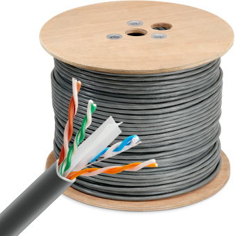 Кабель сетевой Buro BU-COP-055 UTP 4 пары cat.6 solid 0.55мм Cu 305м серый - купить недорого с доставкой в интернет-магазине