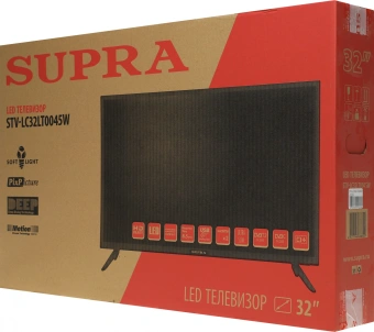 Телевизор LED Supra 32" STV-LC32LT0045W черный HD 60Hz DVB-T DVB-T2 DVB-C (RUS) - купить недорого с доставкой в интернет-магазине