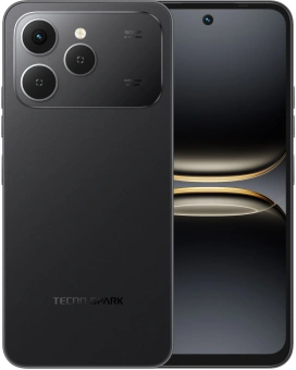 Смартфон Tecno Spark 40 256Gb 8Gb черный моноблок 3G 4G 2Sim 6.67" 720x1600 Android 15 50Mpix 802.11 a/b/g/n/ac/ax NFC GPS GSM900/1800 GSM1900 Protect FM microSD max1024Gb - купить недорого с доставкой в интернет-магазине