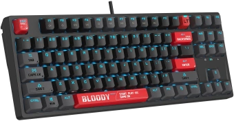 Клавиатура A4Tech AT87 черный/красный USB for gamer LED кабель 1.8м - купить недорого с доставкой в интернет-магазине