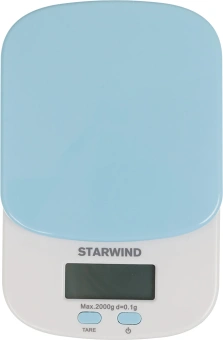 Весы кухонные электронные Starwind SSK2156 макс.вес:2кг голубой - купить недорого с доставкой в интернет-магазине