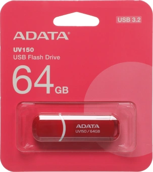 Флеш Диск A-Data 64GB DashDrive UV150 AUV150-64G-RRD USB3.0 красный - купить недорого с доставкой в интернет-магазине