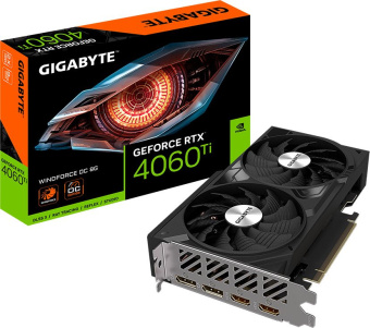 Видеокарта Gigabyte PCI-E 4.0 GV-N406TWF2OC-8GD NVIDIA GeForce RTX 4060TI 8192Mb 128 GDDR6 2550/18000 HDMIx2 DPx2 HDCP Ret - купить недорого с доставкой в интернет-магазине