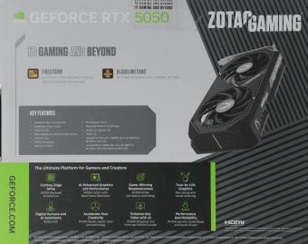 Видеокарта Zotac PCI-E 5.0 RTX 5050 TWIN EDGE NVIDIA GeForce RTX 5050 8Gb 128bit GDDR6 2572/20000 HDMIx1 DPx3 HDCP Ret - купить недорого с доставкой в интернет-магазине