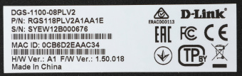 Коммутатор D-Link DGS-1100-08PLV2/A1A (L2) 8x1Гбит/с 4PoE+ 80W настраиваемый - купить недорого с доставкой в интернет-магазине