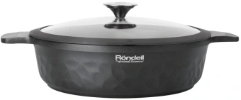 Сотейник Rondell ArtDeco RDA-1255 4.3л. d=28см (с крышкой) черный - купить недорого с доставкой в интернет-магазине