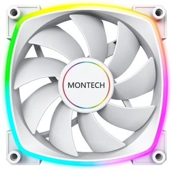 Вентилятор для корпуса Montech AX140 ARGB 140х140x25 белый 4-pin 27.9дБ (AX140 PWM WHITE) Ret - купить недорого с доставкой в интернет-магазине