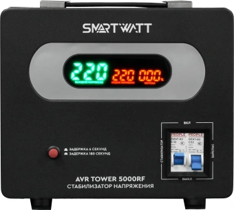 Стабилизатор напряжения Smartwatt AVR Tower 5000RF 5000ВА черный - купить недорого с доставкой в интернет-магазине