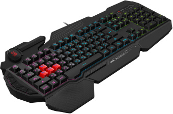 Клавиатура A4Tech B314 черный USB Multimedia for gamer LED (подставка для запястий) кабель 1.8м - купить недорого с доставкой в интернет-магазине