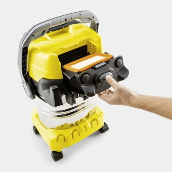 Строительный пылесос Karcher WD 6 P S V-30/8/35/T (YSY) 1300Вт (уборка: сухая/сбор воды/выдув) желтый - купить недорого с доставкой в интернет-магазине