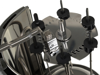 Шашлычница электрическая Kitfort КТ-1404 1400Вт серебристый - купить недорого с доставкой в интернет-магазине