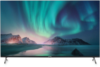 Телевизор LED Hyundai 50" H-LED50BU7006 Android TV Frameless Metal черный 4K Ultra HD 60Hz DVB-T2 DVB-C DVB-S DVB-S2 USB WiFi Smart TV - купить недорого с доставкой в интернет-магазине