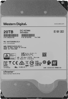Жесткий диск WD SATA-III 20TB 0F38785/0F38643 WUH722020BLE6L4 Server Ultrastar DC HC560 512E (7200rpm) 512Mb 3.5" - купить недорого с доставкой в интернет-магазине