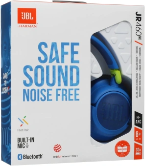 Гарнитура накладные JBL JR 460NC 1.2м синий беспроводные bluetooth оголовье (JBLJR460NCBLU) - купить недорого с доставкой в интернет-магазине