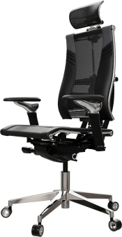 Кресло руководителя эргономичное Метта Yoga Spine Triumph B2 (Черный CC.50.15.13A) черный сиденье черный сет./экокожа с подголов. крестов.5-луч. металл хром - купить недорого с доставкой в интернет-магазине