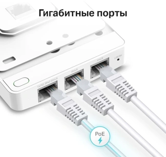 Точка доступа TP-Link EAP235-Wall AC1200 10/100/1000BASE-TX белый - купить недорого с доставкой в интернет-магазине