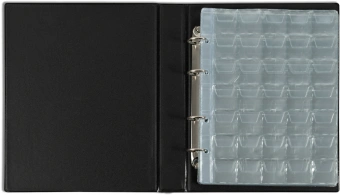 Папка на 4-х кольцах Silwerhof Кляссер верт. ПВХ 0.6мм черный вмест.10лист. - купить недорого с доставкой в интернет-магазине