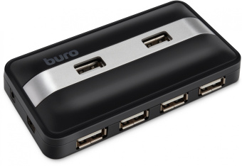 Разветвитель USB 2.0 Buro BU-HUB7-U2.0 7порт. черный - купить недорого с доставкой в интернет-магазине