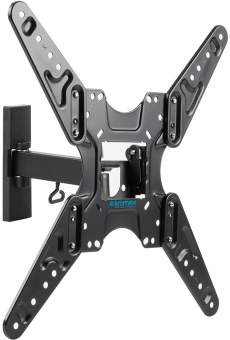 Кронштейн для телевизора Kromax OPTIMA-413 черный 20"-55" макс.30кг настенный поворотно-выдвижной и наклонный - купить недорого с доставкой в интернет-магазине