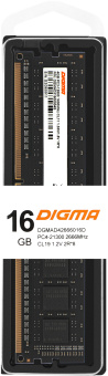 Память DDR4 16Gb 2666MHz Digma DGMAD42666016D RTL PC4-21300 CL19 DIMM 288-pin 1.2В dual rank - купить недорого с доставкой в интернет-магазине