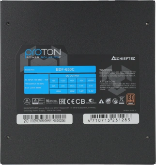 Блок питания Chieftec ATX 650W Proton BDF-650C 80+ bronze (20+4pin) APFC 140mm fan 6xSATA Cab Manag RTL - купить недорого с доставкой в интернет-магазине
