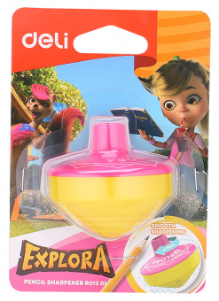 Точилка для карандашей ручная Deli Gyro ER01301 Explora 1 отверстие пластик ассорти блистер - купить недорого с доставкой в интернет-магазине