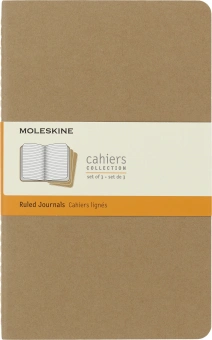 Блокнот Moleskine CAHIER JOURNAL QP416 Large 130х210мм обложка картон 80стр. линейка бежевый (3шт) - купить недорого с доставкой в интернет-магазине