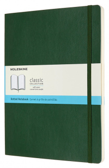 Блокнот Moleskine CLASSIC SOFT QP624K15 XLarge 190х250мм 192стр. пунктир мягкая обложка зеленый - купить недорого с доставкой в интернет-магазине
