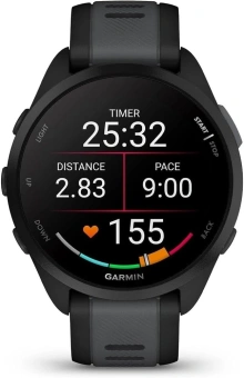 Смарт-часы Garmin Forerunner 165 30.4мм 1.2" AMOLED корп.черный рем.черный разм.брасл.:126-203мм (010-02863-20) - купить недорого с доставкой в интернет-магазине