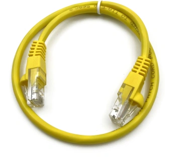 Патч-корд Buro UTP 4 пары cat5E CCA molded 0.25м желтый RJ-45 (m)-RJ-45 (m) - купить недорого с доставкой в интернет-магазине