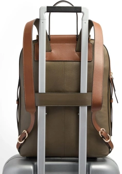 Рюкзак женский Piquadro Circle CA4576W92/SAVES песочный/зеленый замша/натур.кожа - купить недорого с доставкой в интернет-магазине