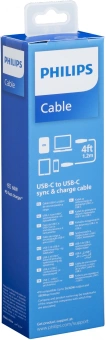 Кабель Philips DLC8701 USB Type-C (m)-USB Type-C (m) 1.2м черный коробка (упак.:1шт) - купить недорого с доставкой в интернет-магазине