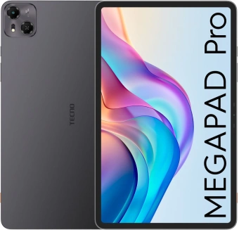 Планшет Tecno MegaPad Pro T1201 G100 (2.2) 8C RAM8Gb ROM256Gb 12" IPS 2000x1200 4G Android 15 серый 13Mpix 5Mpix BT WiFi microSD 512Gb GPRS EDGE 10000mAh 8hr - купить недорого с доставкой в интернет-магазине