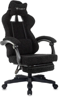 Кресло игровое Knight Lord/F черный экомех крестов. пластик подст.для ног - купить недорого с доставкой в интернет-магазине