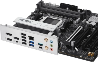 Материнская плата Asus B850M MAX GAMING WIFI SocketAM5 AMD B850 4xDDR5 mATX AC`97 8ch(7.1) GbLAN RAID+HDMI+DP - купить недорого с доставкой в интернет-магазине