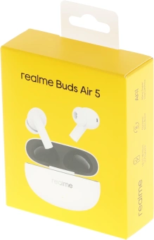 Наушники внутриканальные Realme Buds Air 5 RMA2301 белый беспроводные bluetooth в ушной раковине (631215000027) - купить недорого с доставкой в интернет-магазине