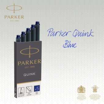 Картридж Parker Quink Z11 (CW1950384) синие чернила для ручек перьевых (5шт) - купить недорого с доставкой в интернет-магазине