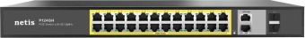 Коммутатор Netis P124GH (L2) 24x100Мбит/с 2x1Гбит/с 1xКомбо(1000BASE-T/SFP) 1SFP 24PoE 24PoE+ 360W неуправляемый - купить недорого с доставкой в интернет-магазине