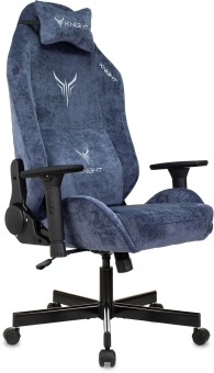 Кресло игровое Knight N1 Fabric синий Light-27 с подголов. крестов. металл - купить недорого с доставкой в интернет-магазине