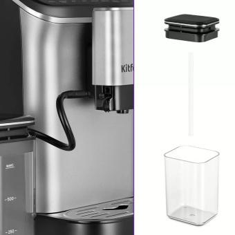 Кофемашина Kitfort КТ-7166 1350Вт черный/нержавеющая сталь - купить недорого с доставкой в интернет-магазине